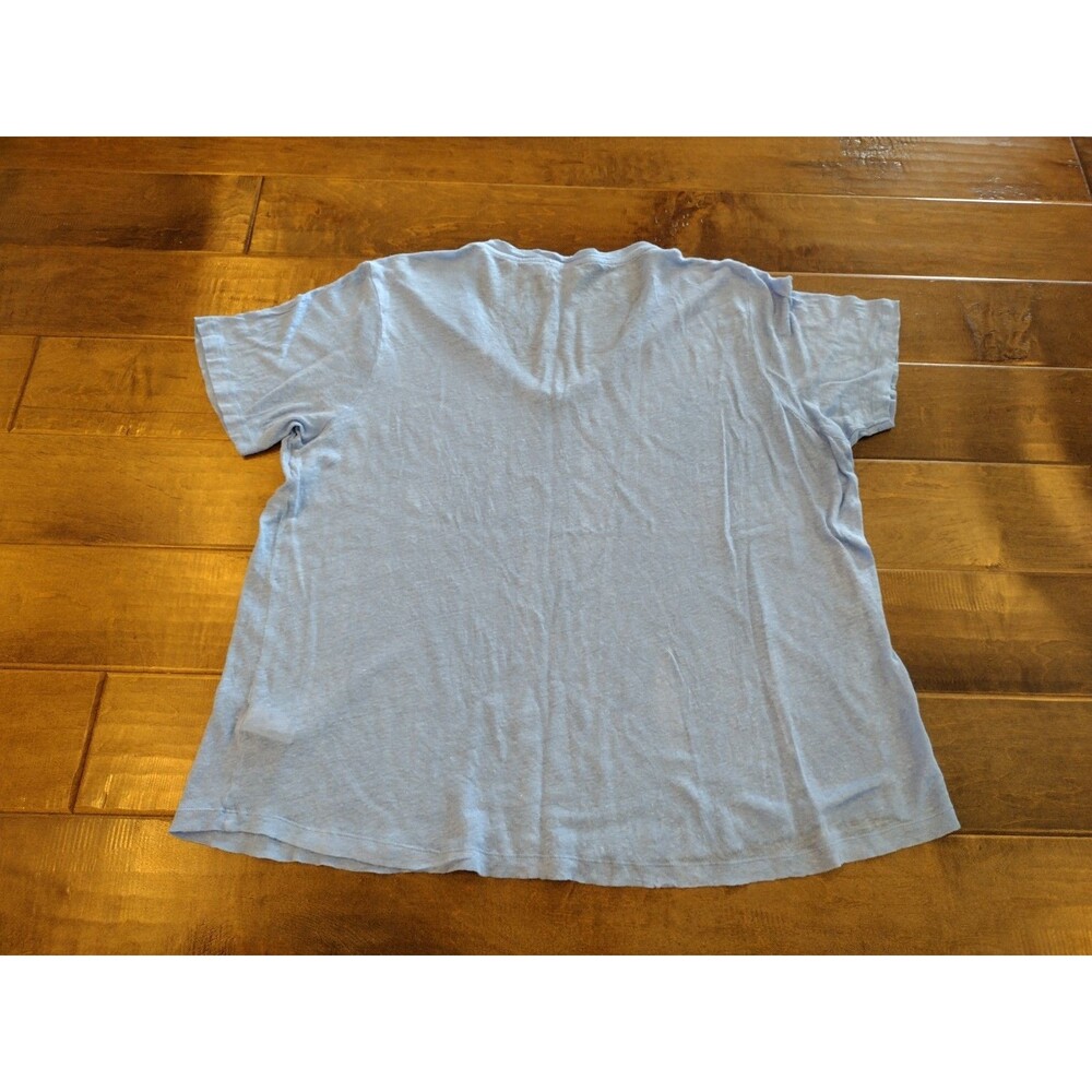 VINEYARD VINES Women's EEUC light blue short-sleeve 100% Linen top - XL - Picture 2 of 7